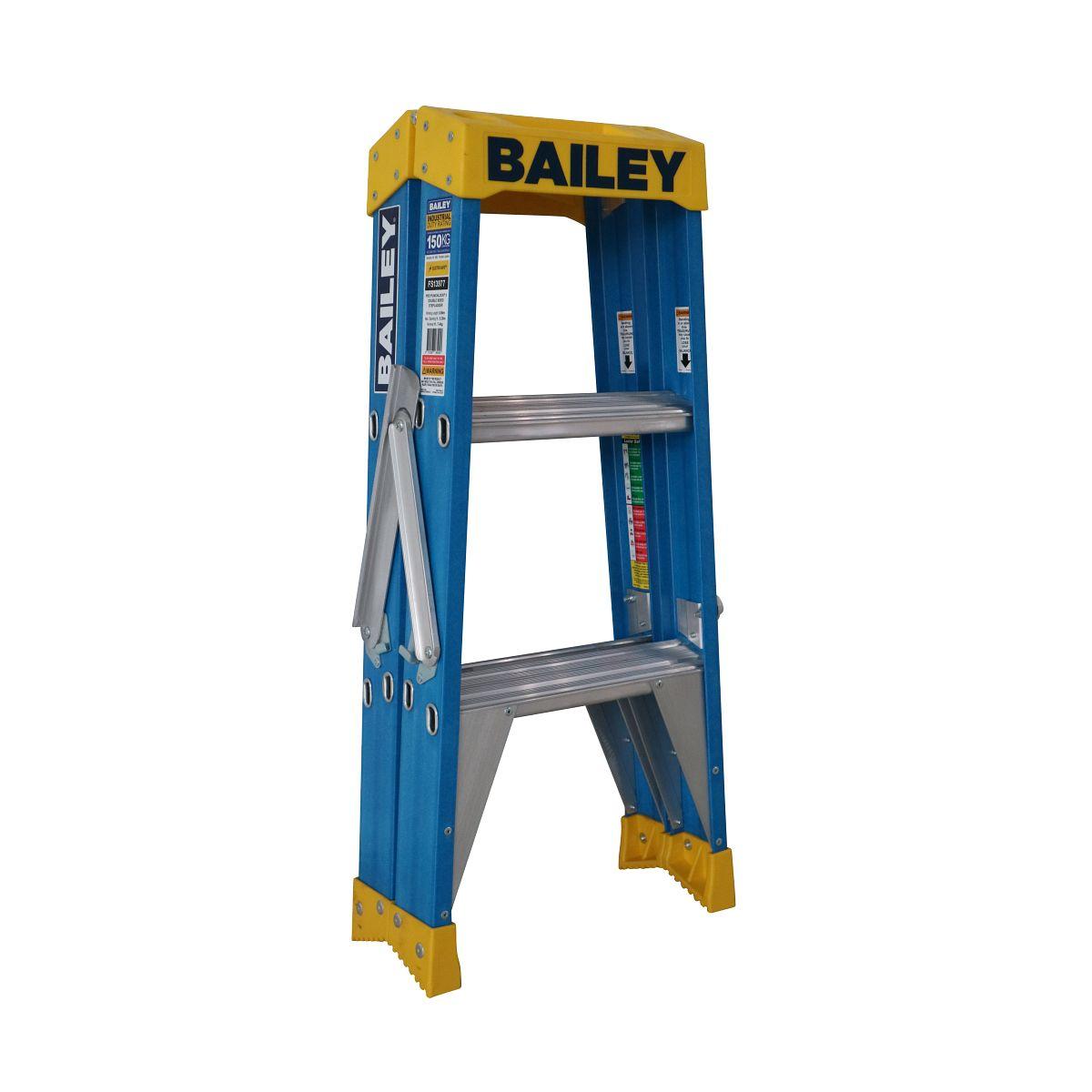 FIBREGLASS DBL SIDE STEP LADDER 0.9M