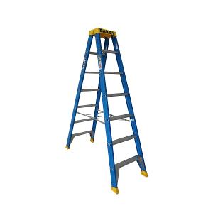 FIBREGLASS DBL SIDE STEP LADDER 2.1M