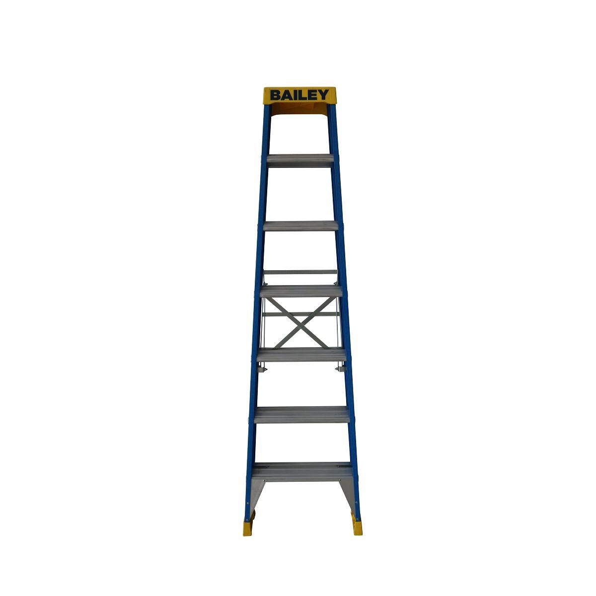 FIBREGLASS DBL SIDE STEP LADDER 2.1M