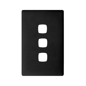 LINEA 3 GANG VERTICAL SWITCH BLACK LINEA 3 GANG VERTICAL SWITCH BLACK