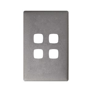 LINEA 4 GANG HORIZONTAL SWITCH BLACK LINEA 4 GANG HORIZONTAL SWITCH BLACK