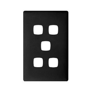 LINEA 5 GANG VERTICAL SWITCH BLACK LINEA 5 GANG VERTICAL SWITCH BLACK