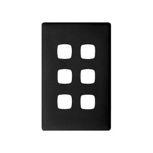 LINEA 6 GANG VERTICAL SWITCH BLACK LINEA 6 GANG VERTICAL SWITCH BLACK