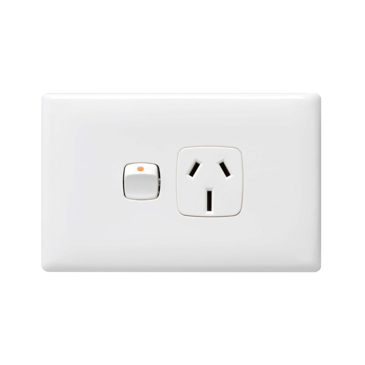 LINEA DBL GPO + EXT SW COVER PLATE M/SLV