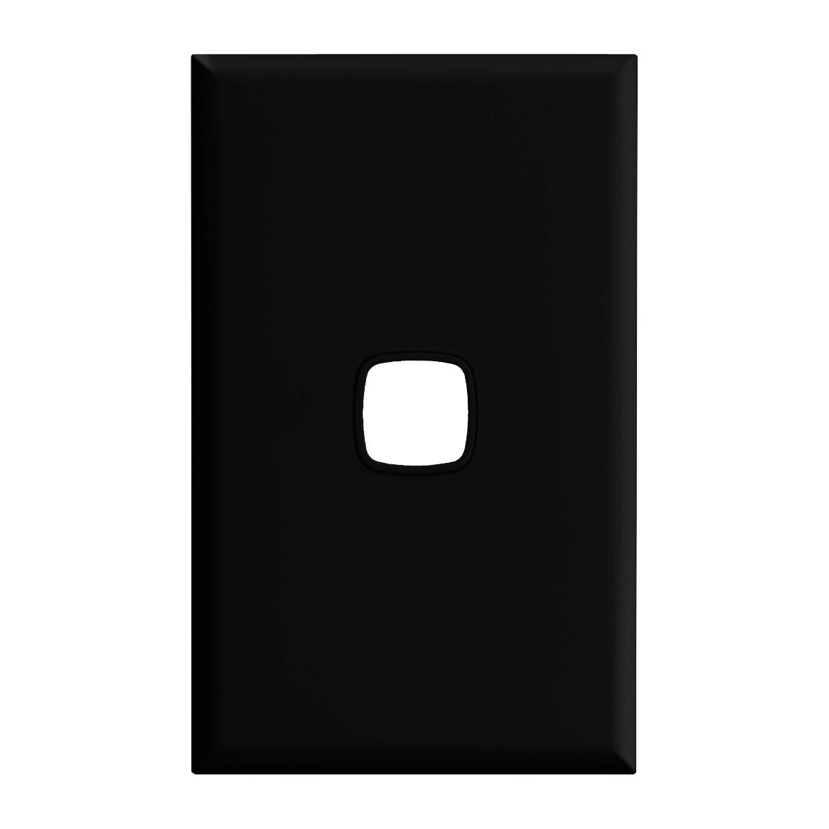 PLATE GRID & COVER XLP 1 GANG BLACK