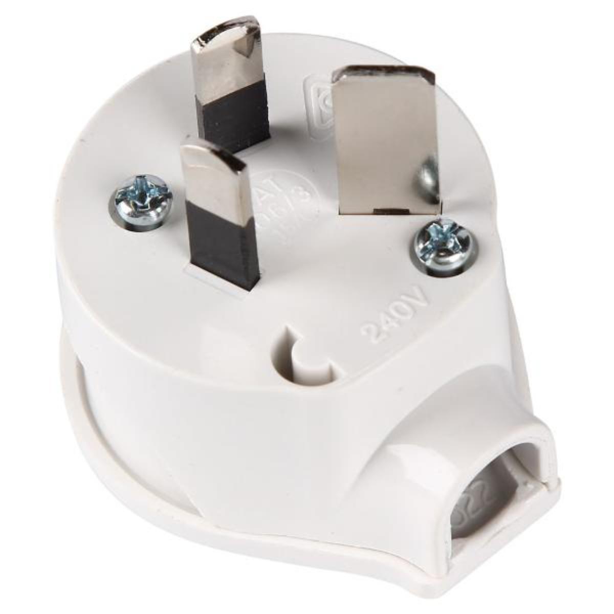 PLUG TOP 15A 250V 3P SIDE ENTRY WHITE