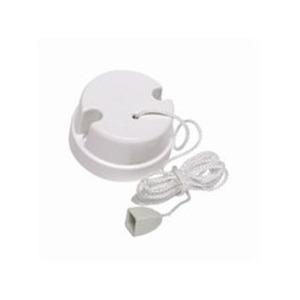 SWITCH PULL CORD 10A ROUND WHITE