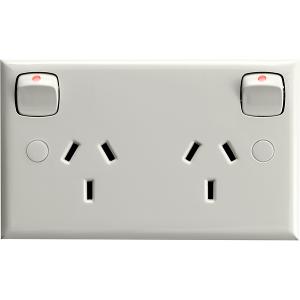 GPO DBL 10A 240VAC WHITE GPO DBL 10A 240VAC WHITE