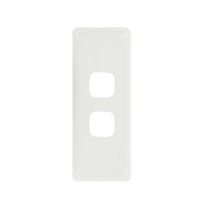 LINEA 2 GANG ARCHITRAVE COVERPLATE WHITE LINEA 2 GANG ARCHITRAVE COVERPLATE WHITE