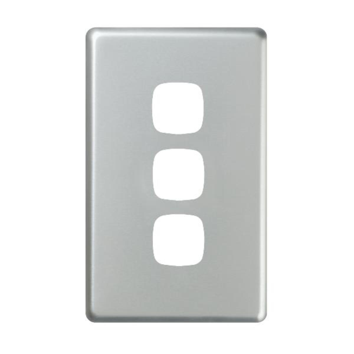 COVER ONLY XL 3 GANG MATT SILVER