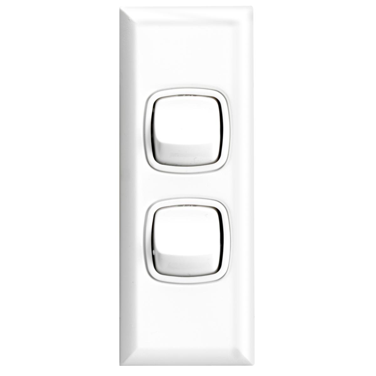 SWITCH XL 2G 10A ARCHITRAVE WHITE