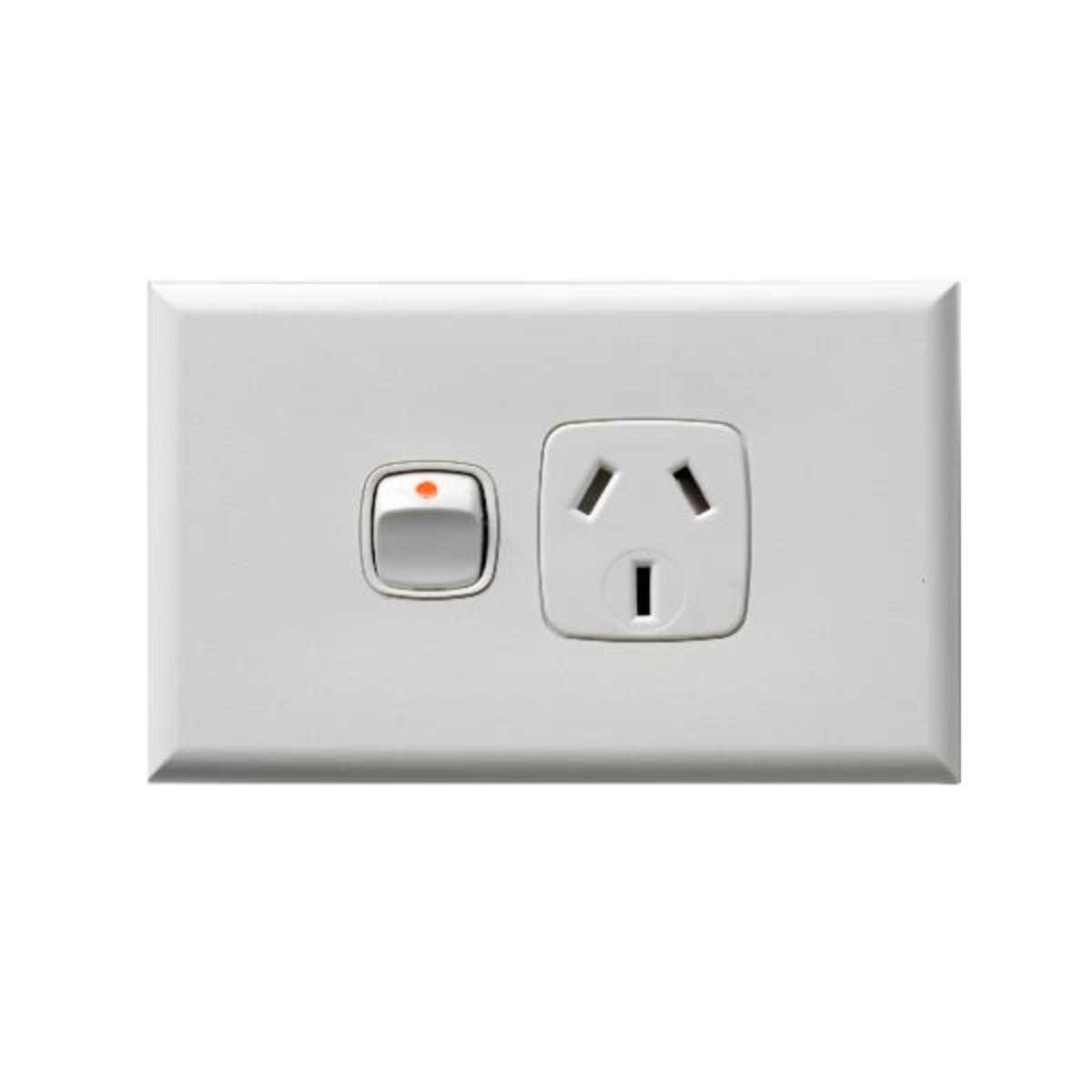 GPO XLP SGL 10A 240VAC WHITE