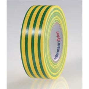 PVC INSUL TAPE GREEN/YELLOW ROLL0.15mm