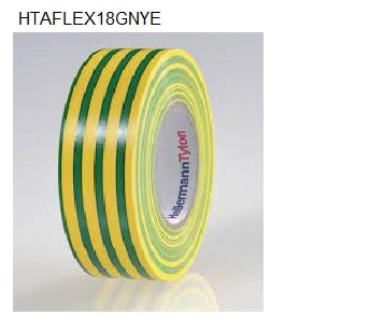 PVC INSUL TAPE GREEN/YELLOW ROLL 0.18mm