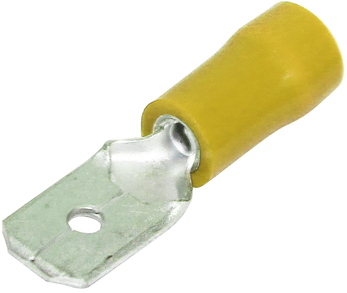 INSULATED MALE TAB D/G YELLOW 6.4MM 50PK