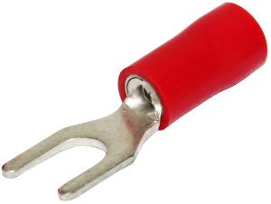 FORKED SPADE 5MM RED DG PK/100