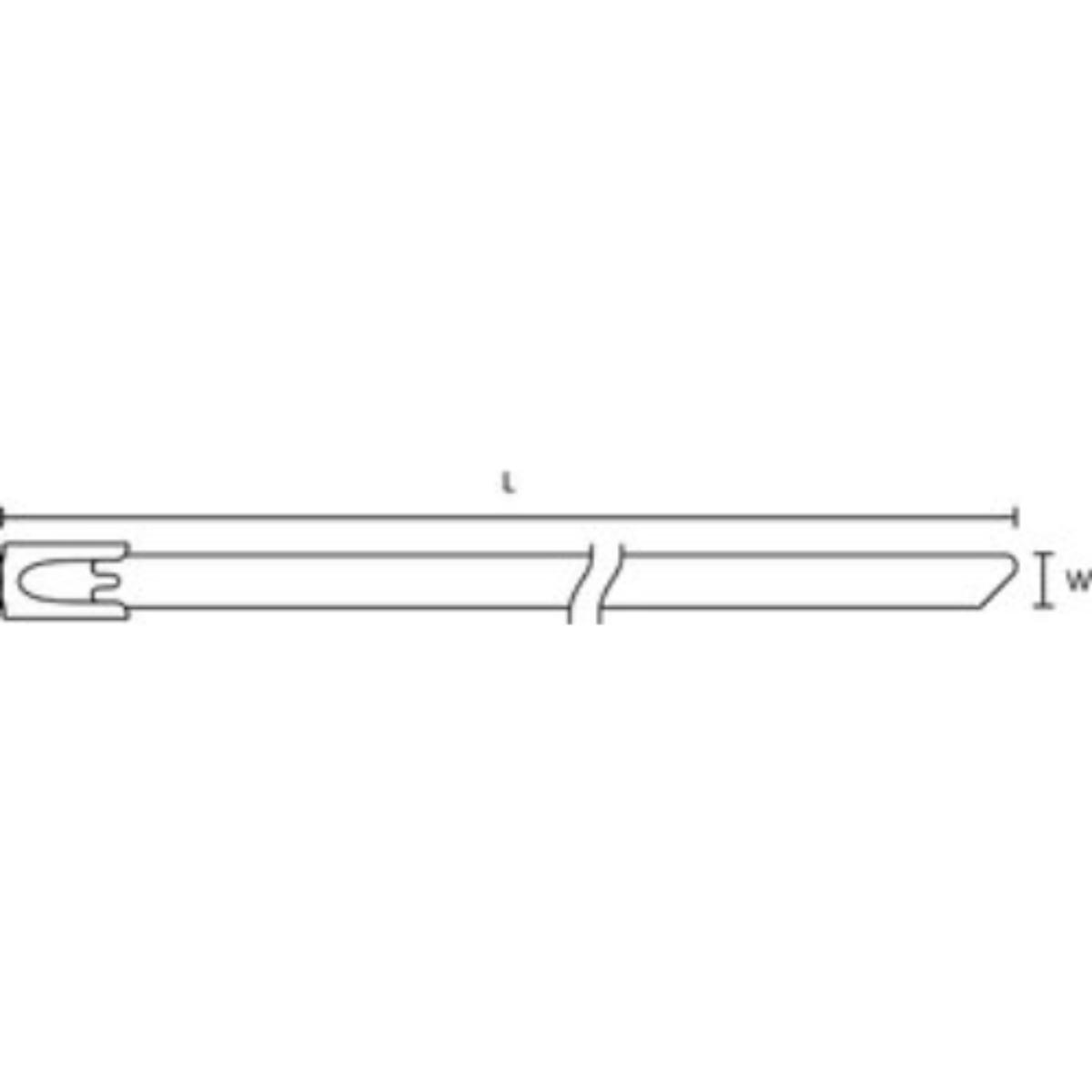 316 ST/STEEL CABLE TIE 150X4.6MM 100PK