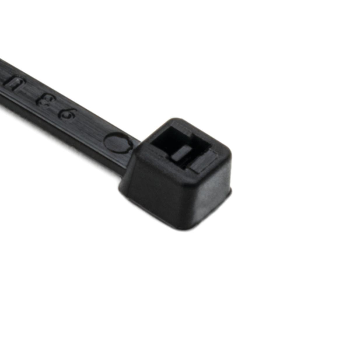 NYLON CABLE TIE 145X2.5MM BLACK 100PK