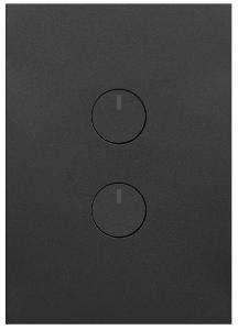FINESSE P/BUTTON SWITCH 10A 2G M/BLACK FINESSE P/BUTTON SWITCH 10A 2G M/BLACK