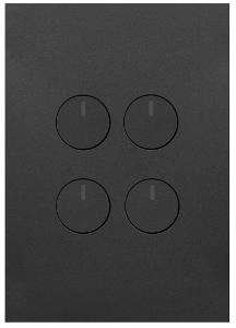 FINESSE P/BUTTON SWITCH 10A 4G M/BLACK FINESSE P/BUTTON SWITCH 10A 4G M/BLACK