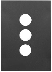 FINESSE 3 GANG SWITCH PLATE MATT BLACK FINESSE 3 GANG SWITCH PLATE MATT BLACK