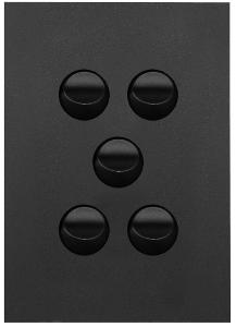 FINESSE ROCKER SWITCH 16A 2WAY 5G M/BLK FINESSE ROCKER SWITCH 16A 2WAY 5G M/BLK