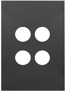 FINESSE 4 GANG SWITCH PLATE MATT BLACK FINESSE 4 GANG SWITCH PLATE MATT BLACK