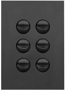 FINESSE ROCKER SWITCH 16A 2WAY 6G M/BLK FINESSE ROCKER SWITCH 16A 2WAY 6G M/BLK