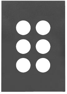 FINESSE 6 GANG SWITCH PLATE MATT BLACK FINESSE 6 GANG SWITCH PLATE MATT BLACK