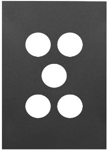 FINESSE 5 GANG SWITCH PLATE MATT BLACK FINESSE 5 GANG SWITCH PLATE MATT BLACK