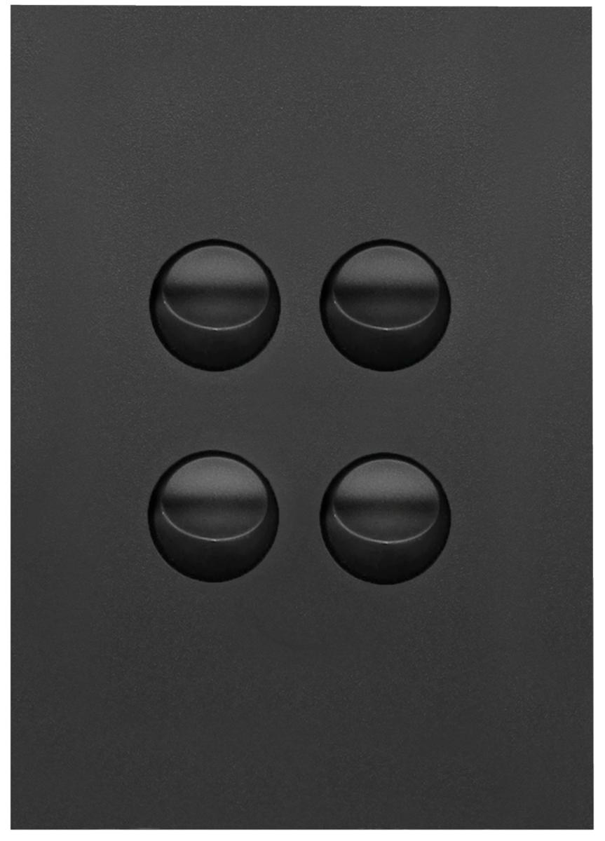 FINESSE ROCKER SWITCH 16A 2WAY 4G M/BLK