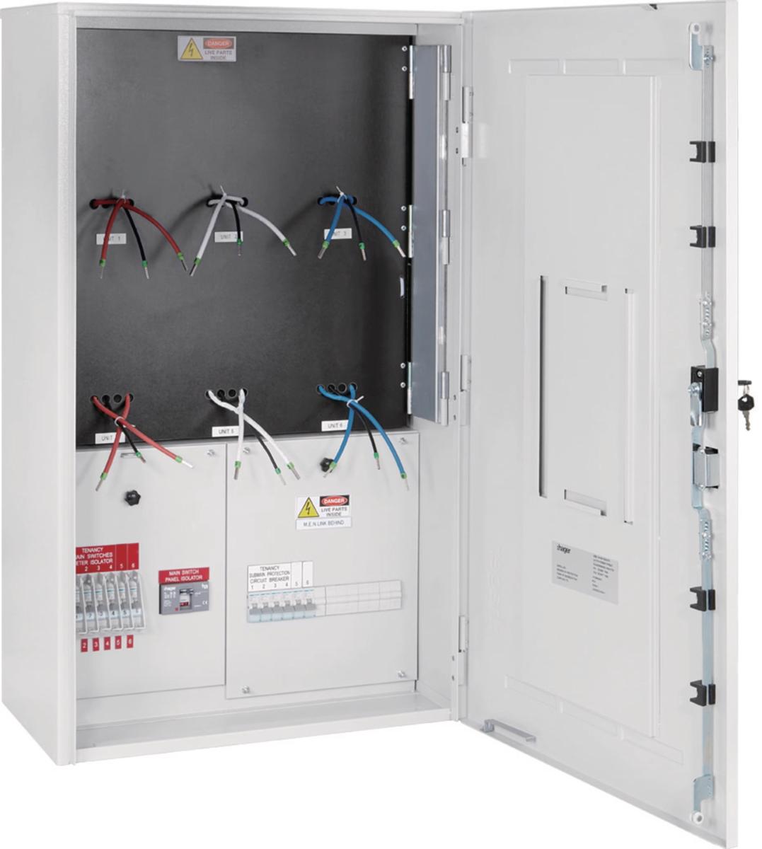 GROUP METERING ENCL SA 6 METERS WIRED
