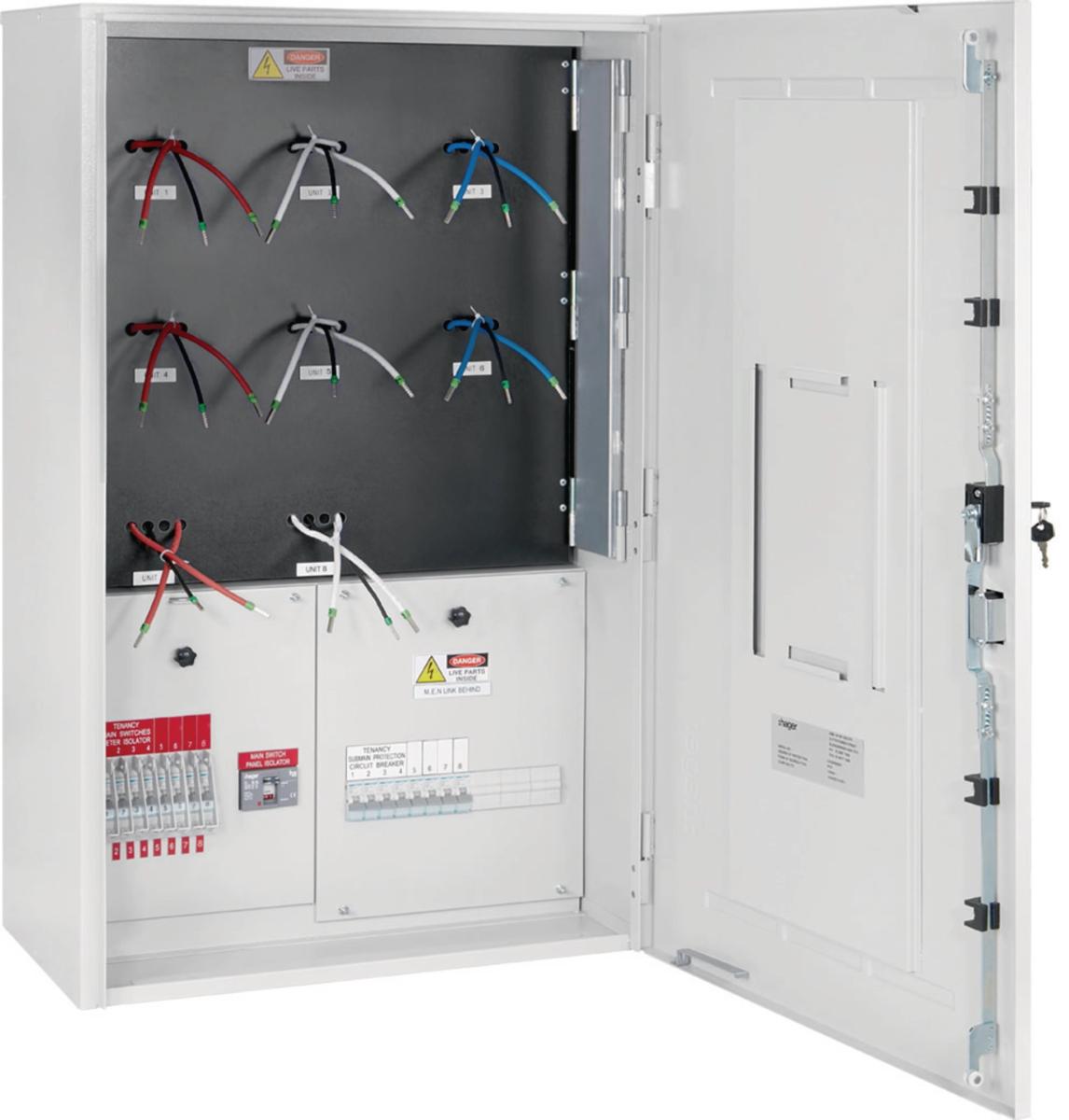 GROUP METERING ENCL SA 8 METERS WIRED