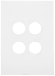 FINESSE 4 GANG SWITCH PLATE MATT WHITE FINESSE 4 GANG SWITCH PLATE MATT WHITE