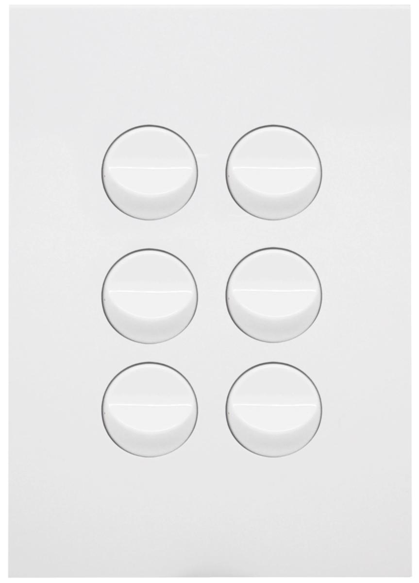 FINESSE ROCKER SWITCH 16A 2WAY 6G M/WHT