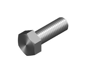 HEX HEAD BOLT M10X20MM ZINC