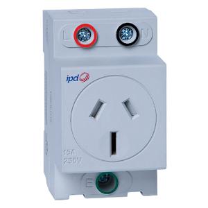 DIN MOUNT GPO OUTLET 15A 3FLAT PIN DIN MOUNT GPO OUTLET 15A 3FLAT PIN