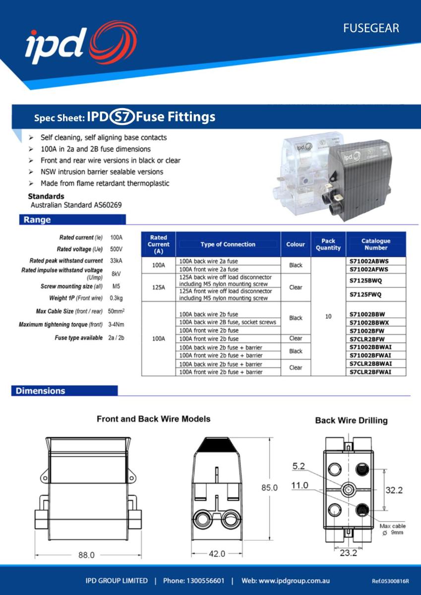 METER ISOL LINK 100A B/W + INTR BARRIER