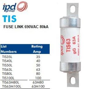 FUSE LINK 50A 660V A3 BOLT-IN 73MM 80KA FUSE LINK 50A 660V A3 BOLT-IN 73MM 80KA