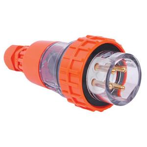 PLUG STRAIGHT 4 PIN ROUND 20AMP ORANGE PLUG STRAIGHT 4 PIN ROUND 20AMP ORANGE