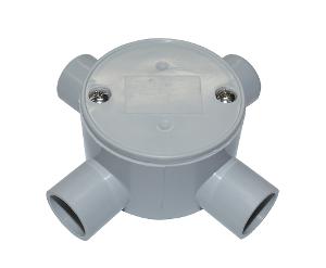JUNCTION BOX SHALLOW 20MM 4 WAY ENTRY