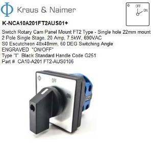 20 A 2 POLE OFF/ON SWITCH IN 22MM MOUNT 20 A 2 POLE OFF/ON SWITCH IN 22MM MOUNT