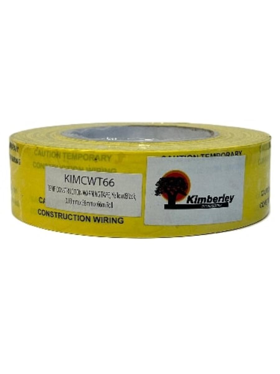 TEMP CONSTRUCT WARNING TAPE 38MMX66M YEL