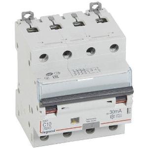RCBO  DX3 4P 10A 30MA 6KA CL A 4 MODULE RCBO  DX3 4P 10A 30MA 6KA CL A 4 MODULE
