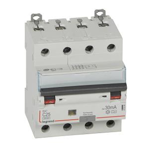 RCBO  DX3 4P 25A 30MA 6KA CL A 4 MODULE RCBO  DX3 4P 25A 30MA 6KA CL A 4 MODULE