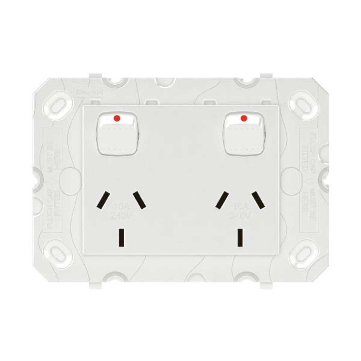 ARTEOR DBL GPO SWITCHED 10A AUST WHT