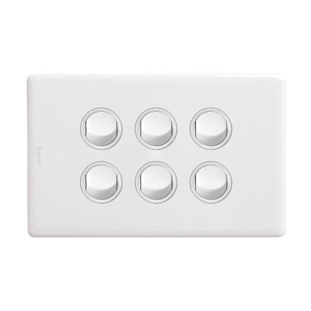 EXCEL E-DED 16A 6G SWITCH HORIZONTAL WHT