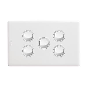 EXCEL LIFE 5 GANG GRID & COVERPLATE MATT EXCEL LIFE 5 GANG GRID & COVERPLATE MATT