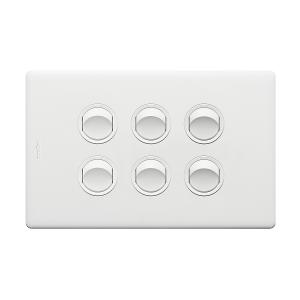 EXCEL LIFE 6 GANG GRID & COVERPLATE MATT EXCEL LIFE 6 GANG GRID & COVERPLATE MATT