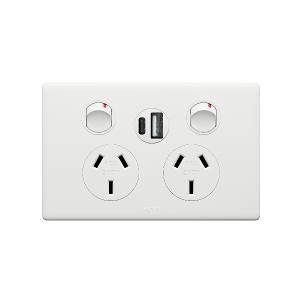 DGPO 10A WITH INTEGRATED USB 2.4A TYPE A DGPO 10A WITH INTEGRATED USB 2.4A TYPE A